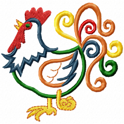 Chickens And Roosters Embroidery Design 5 Chickens And Roosters Embroidery Design 5